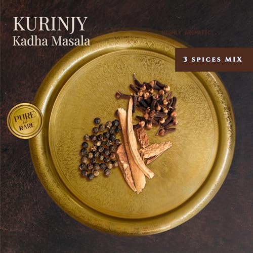 Image of Kurinjy Kadha Masala - Whole Spices Mix| Clove Black-Pepper Cinnamon| Pure Natural Essential Oil filled Premium Kerala Spices| Must for effective Kadha | 50g x 1 pk