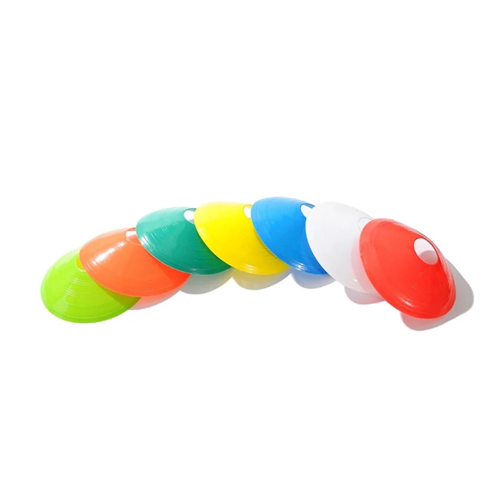 Set 10 Coni Disco Allenamento Calcio + Maniglia | PE Colorato, Marcatori Per Calcio, Hockey, Corsa (arancione)