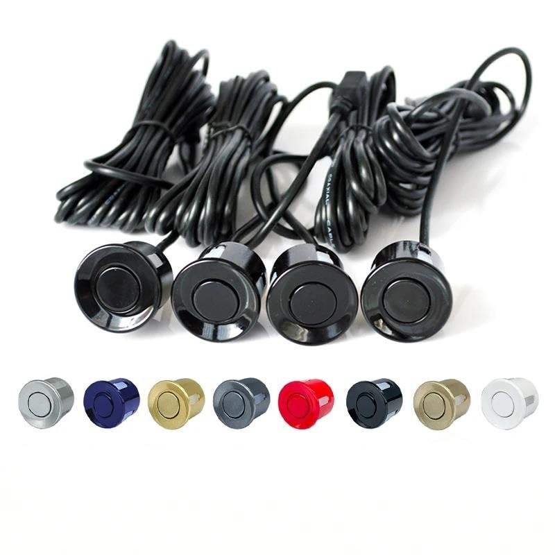 Sensores De Aparcamiento Sensor Estacionamiento 4 Piezas Sensores 22 Mm Negro Rojo Azul Dorado Gris Plata Sonda De Marcha Atrás para Coche Sensor De Estacionamiento(Blanco)