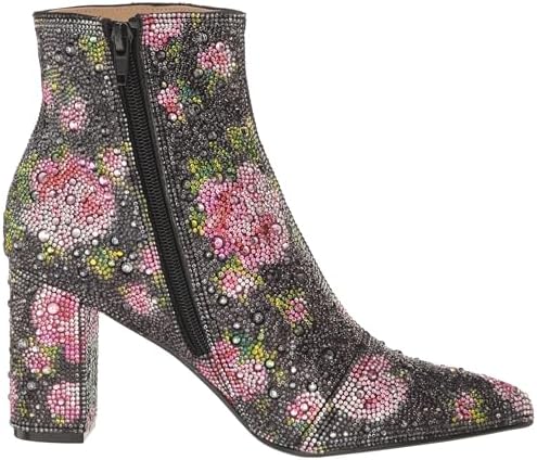 Betsey Johnson Women's Sb-Cady Ankle Boot, Black/Pink Floral, 6.5 | Image 5