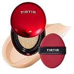 TIRTIR Mask Fit Red Cushion Foundation | Full coverage, Weightless, Skin fit, Satin Glow Finish, Korean Makeup, beauty, Tattoo cover up, Buildable (#21N Ivory, 18g)