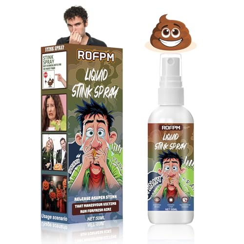 ROFPM Spray Apestoso Extremo, Spray Apestoso Líquido Extra Fuerte, Spray Apestoso para Fiestas de Halloween, Spray Apestoso Líquido, Spray Apestoso para Bromas para Adultos (1 Pieza, 50ML)