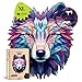 Produktbild MagicHolz  Holzpuzzle Sharp-Eyed Guardian | Wolf  Holz Puzzle 47 x 40 cm inkl.Premium Holzbox  besondere Geschenkidee für Erwachsene & Kinder