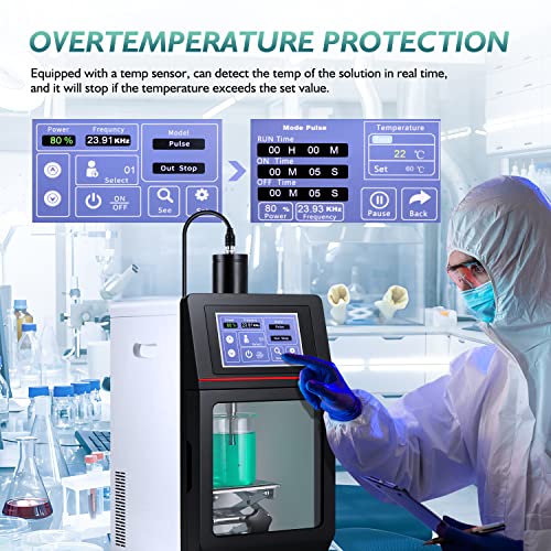 Bonoutil Ultrasonic Homogenizer Emulsifier Sonicator Processor Cell Disruptor Mixer With 20Mm Probe 110V (2000W, 1000-3000Ml) #TOP4