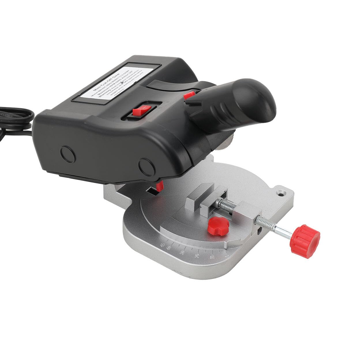 Mini troncatrice da 220 V, troncatrice, 6000 giri/min, piccola sega circolare da tavolo, in acciaio, lama per sega circolare in acciaio, 45° per legno e metallo