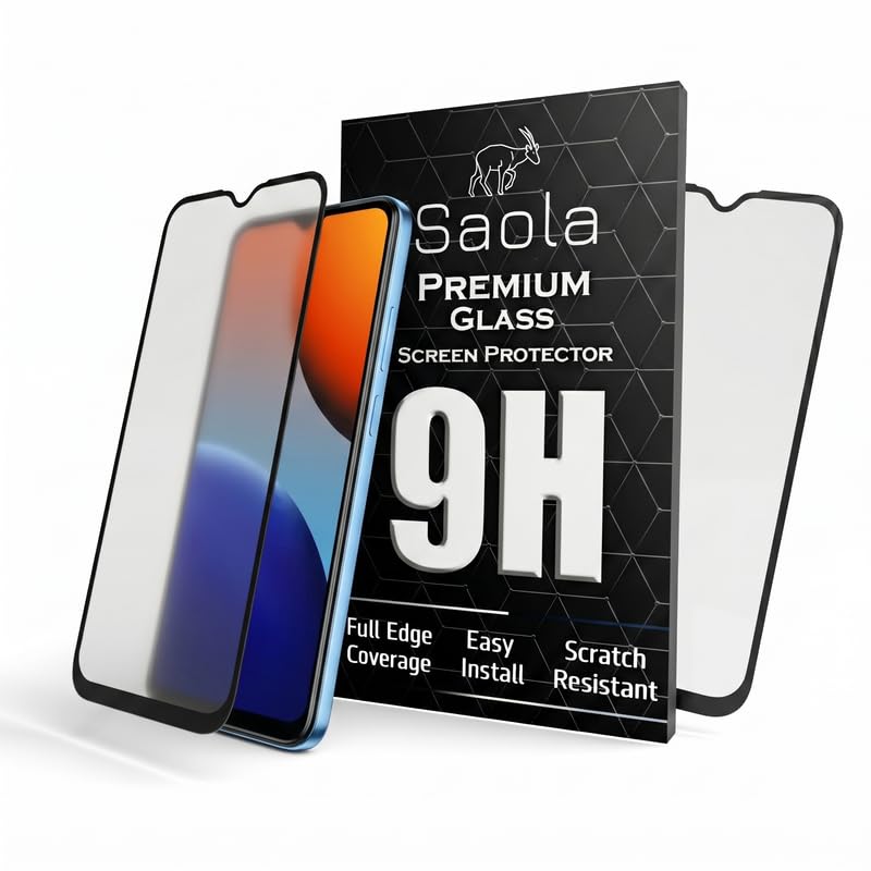 Image of Saola Anti-Glare Matte Screen Protector for Tecno Spark 9T | Smooth Touch Finish, 9H Strength Glass, Full Coverage, Bubble-Free Installation Kit | Quick & Easy Application | Pack of 1