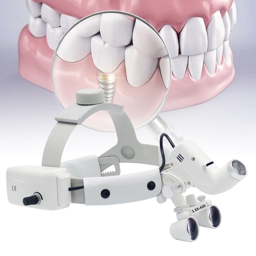 Lupa Quirúrgica Dental con Luz LED 3,5 x 420 mm