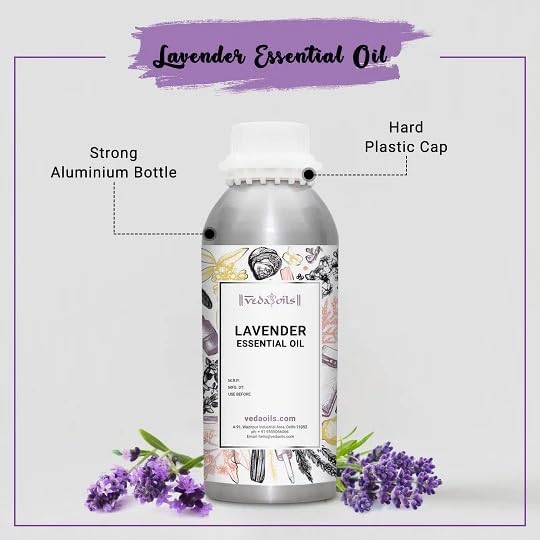 Image of VedaOils Lavender Essential Oil for Relaxation, Sleep & Stress Relief | 100% Pure & Natural Aromatherapy Oil for Diffuser, Skin & Hair Care | Calming Floral Scent - 100ml