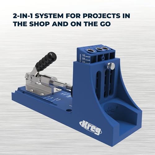 Image of Kreg K4 System - With R3 Jig, Drilling Guide & Dust Collection - Adjustable, Versatile Jig - Create Rock-Solid Joints - For Materials 1 /2 inch to 1 1 /2 inch Thick - K4SYSTEM