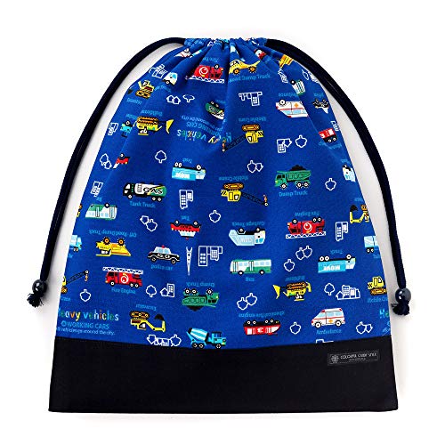 体操服袋 男の子 巾着袋 大 体操服入れ 小学生 お着替え袋 大きめ アクセル全開はたらく車(ロイヤルブルー) カラフルキャンディスタイル N3369600