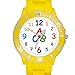Taffstyle Kinder Armbanduhr Silikon Sportuhr Bunte Sport Uhr Kinderuhr Lernuhr Zahlen ABC Motiv Analog Gelb