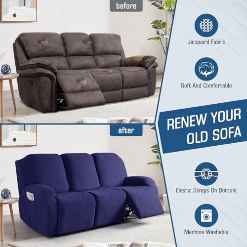 TAOCOCO Recliner Chair Cover, Stretch Sofa Cover 3 Seater With Arm Rest, Couch Cover Soft - Image 2