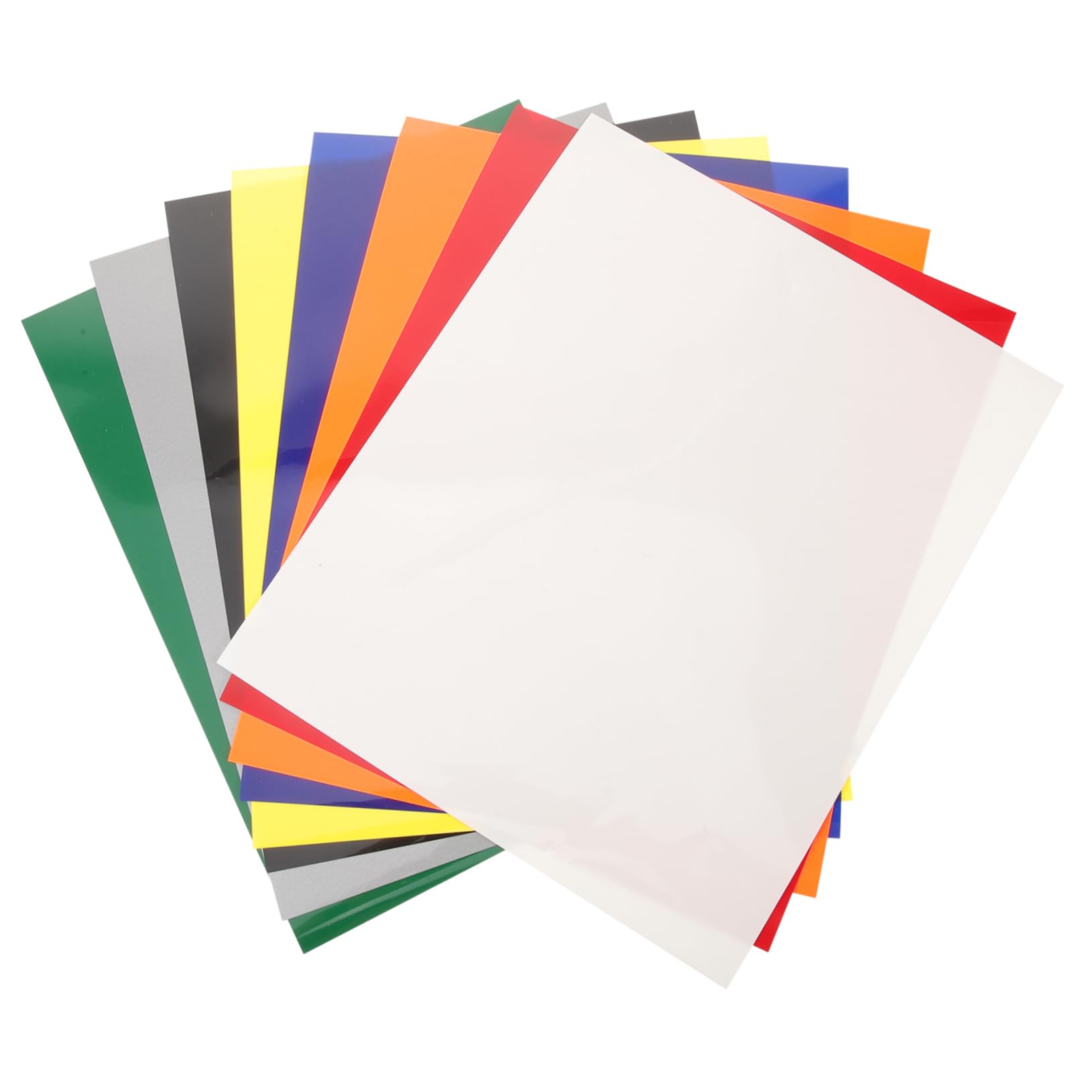 ARTIBETTER Textile Heat Transfer Vinyl Sheets 8 Pack for T-Shirts Puff Heat Transfer Vinyl for Clothing Decor Black White Red Blue Yellow Emerald Green Light Orange Grey
