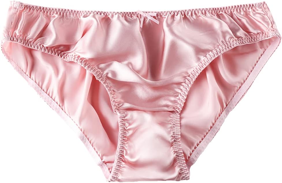 6Pairs Women Underwear Pure Silk Briefs Panties Lace String Soft Smooth Healthy Bikini Classic Underpants - Image 2