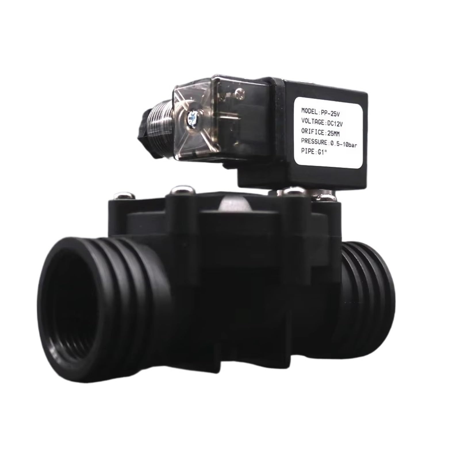Moevgridr 1 Solenoid Valve Plastic Normally Closed(1",24V)