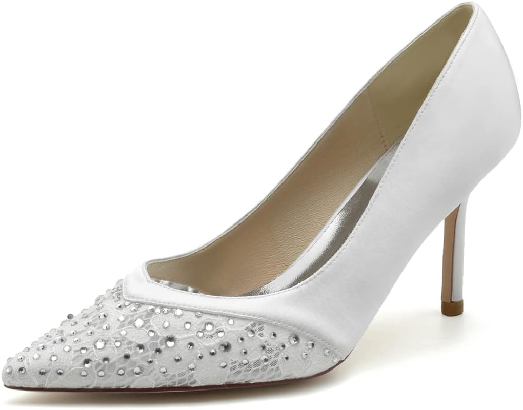 3.34 Inches Wedding Shoes for Bridesmaids Closed Toe