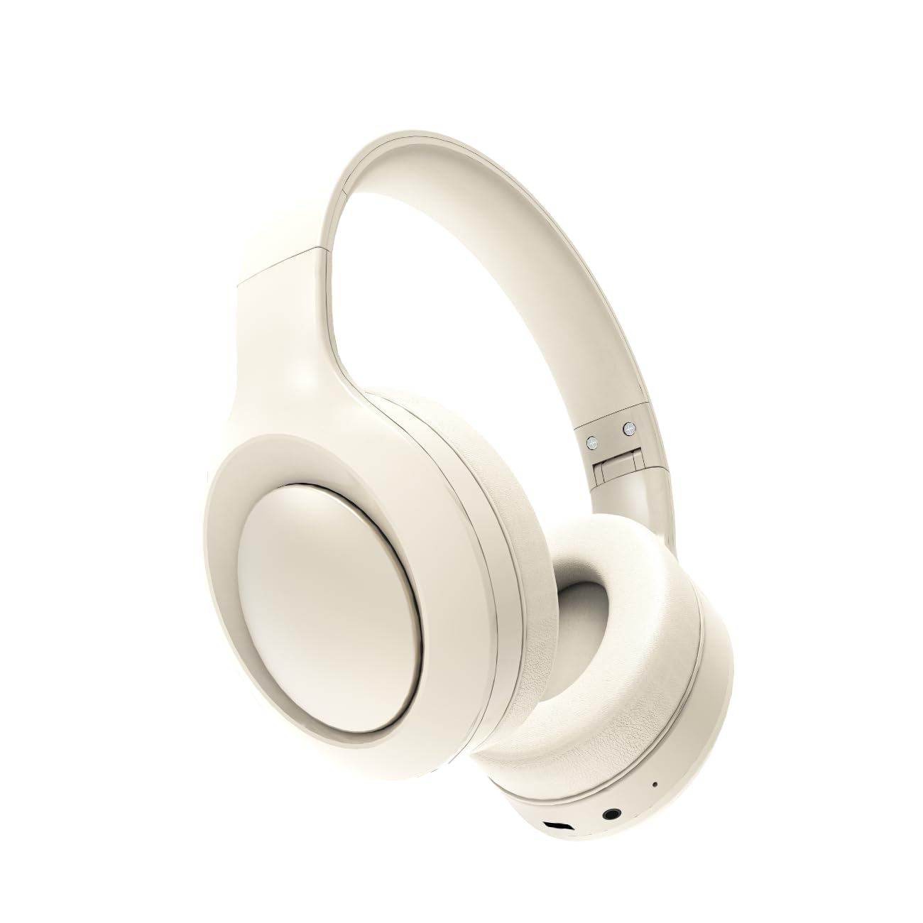 Beige Noise Cancelling Headphones Wireless,Bluetooth Headphones Over Ear, Wireless Headsets with Mic,60H Playtime,Deep Bass Memory Foam Ear Cups,Lightweight for Travel,Home,Gym