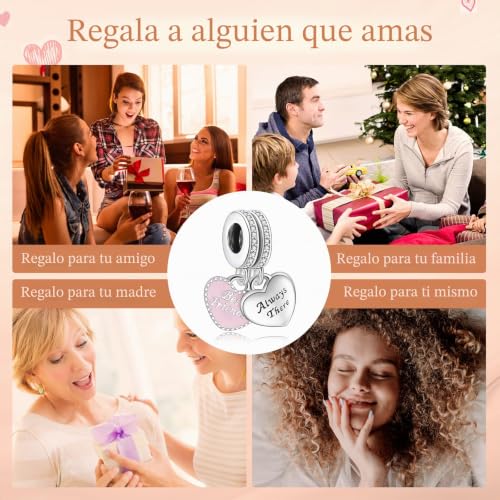 Abalorio de plata de ley 925 Annmors elegante para pulsera Pandora 6
