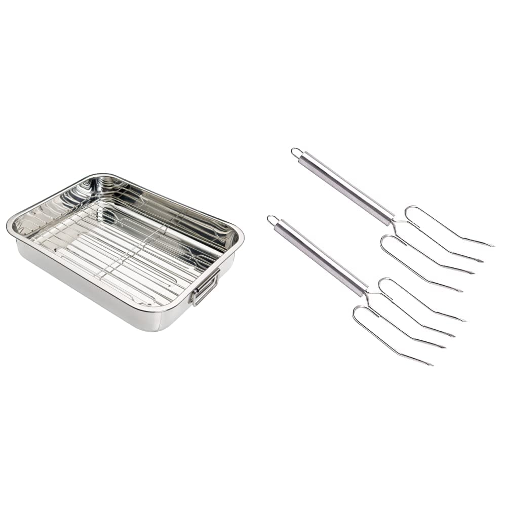 Kitchencraft Roasting Tin With Rack Stainless Steel Roasting Tin
