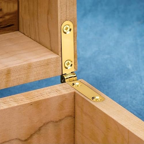 Miniatura 3 de Bisagra de aleación de zinc de 90 grados para caja de madera, regalo de vino, joyero, accesorios, bisagra de cadena de soporte angular, 6 piezas con