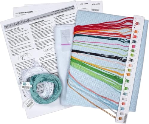 Aiguille et coton de qualité supérieure pour broderie créative multicolore 40,6 cm - 2