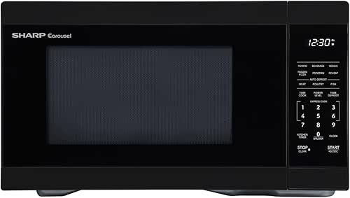 SHARP Countertop Microwave Oven with Removable 12.4" Carousel Turntable, 1000