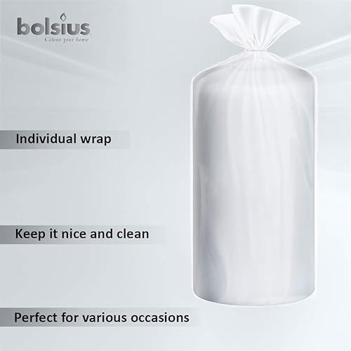 Miniatura 9 de BOLSIUS 4 velas de pilar naranja, 3 x 6 pulgadas, envueltas individualmente, calidad europea premium, 65 horas de combustión, llama suave sin goteo