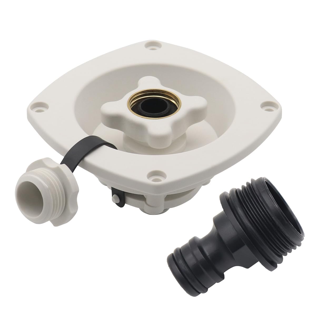 Namvo Entrée d'eau de Rechange pour Camping-Car, entrée de Remplissage d'eau avec clapet Anti-Retour, Pression d'eau régulée en Toute sécurité, Connexion Facile pour Camping-Car, Bateau (Blanc)