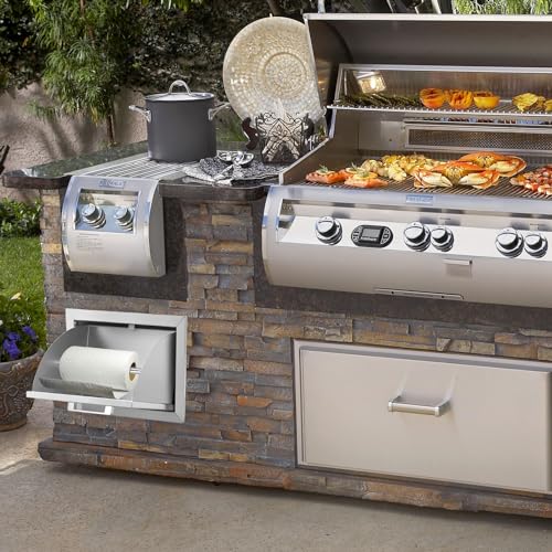 Image of Outdoor Kitchen Paper Towel Holder Drawers,17 inch W x 11.25 inch H x 8.75 inch D Stainless Steel BBQ Drawer Works with Your Grilling or Prep Zones for Easy & Quick Clean up