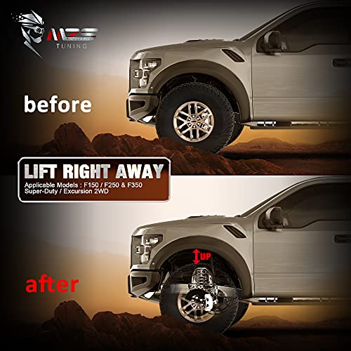 Mzs Leveling Kit 2" Front Lifts Compatible With 1981-1996 F150 | 1999-2023 F250 F350 Super Duty | 2000-2005 Excursion Strut Spring Spacers With 3/4" Stud Extenders (2Wd Only) #TOP4
