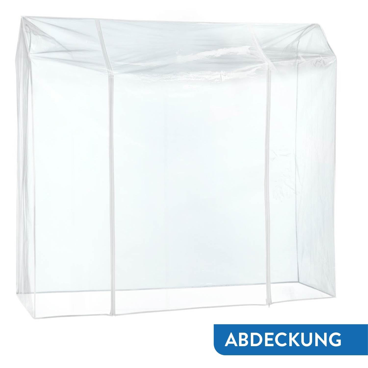 Tatkraft Didrik & Schild - Burro Ropa Resistente con Funda, Hasta 130 kg | Profesional Burro de Ropa con Ruedas, Armario de Tela, Anchura Ajustable 110-150x45x160cm, Perchero Burro Ropa, Acero Cromado
