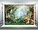 7x5ft Enchanted Forest Photo Backdrop, Fairy Tale Wonderland Backdrop, Alice and Wonderland Backdrop ​for Girl Princess Birthday Party Newborn Baby Shower Banner Decoration Photo Booth Prop Colour