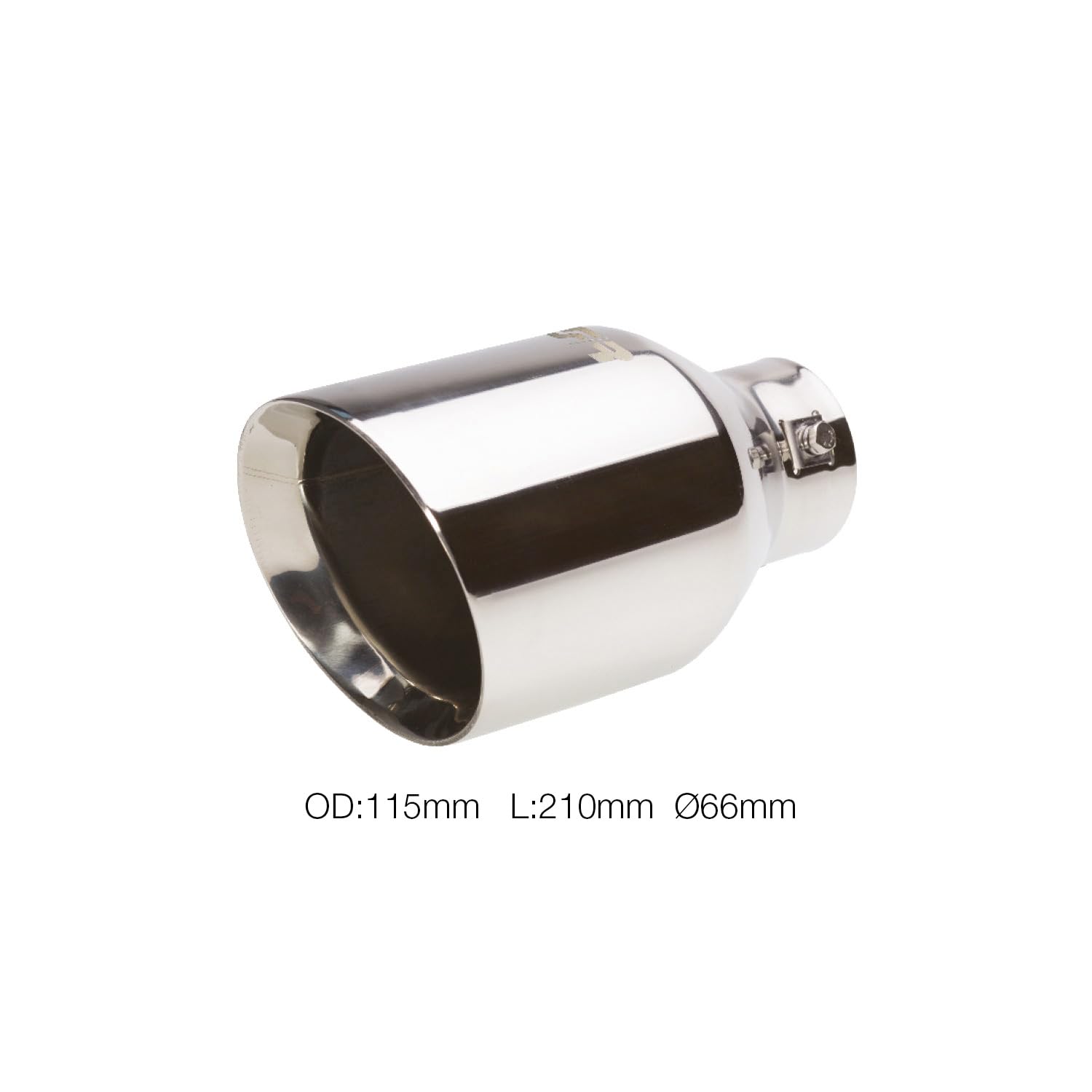 Simoni Racing TRX/20 Końcówka Rury Wydechowej Srebrny Chrom Ø114xL210mm