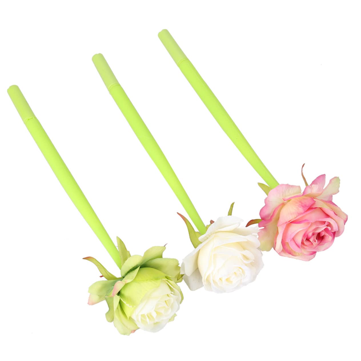 Operitacx 12pièces Stylos à Gel Forme De Rose De Stylos Créatifs Pour École Le Bureau Maison Encre Bleue Plusieurs styles