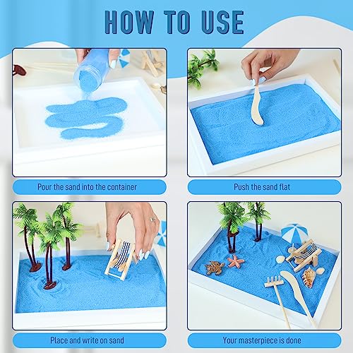 Zen Garden para mesa – Kit de areia Zen Garden, palmeira artificial, ancinhos e acessórios – Decoraç