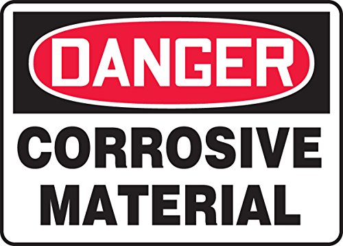 Plaque Danger Matériau Corrosif Aluminium Haute Résistance Accuform 7x10