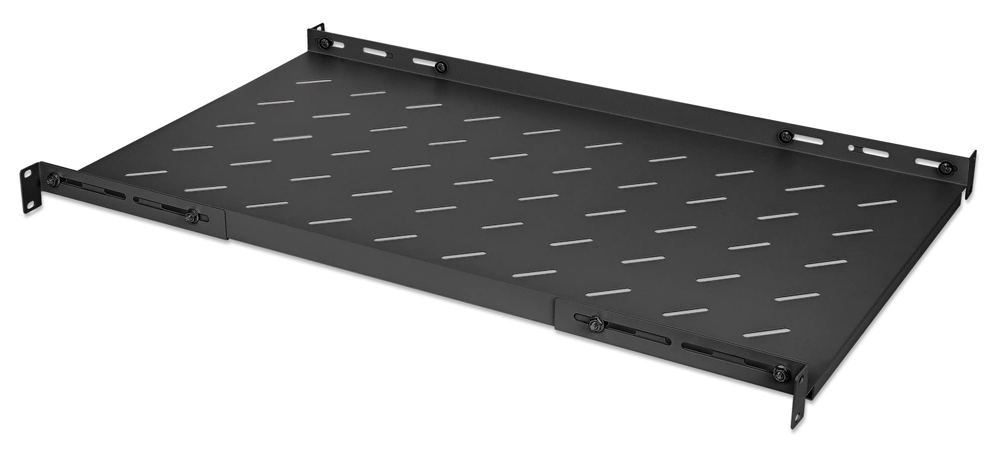 Intellinet 714716 Mensola 19" Fissa con profondità Regolabile da 750 a 950 mm 1U Nero Nero