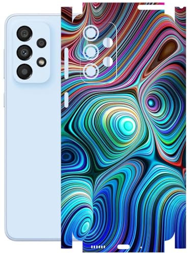 Image of AtOdds - Full Body Back Screen Guard Protector Film - Lamination Wrap Skin Sticker Compatible with Samsung Galaxy A33 (5G) | Scratchproof Matte Finish (Water Paint)