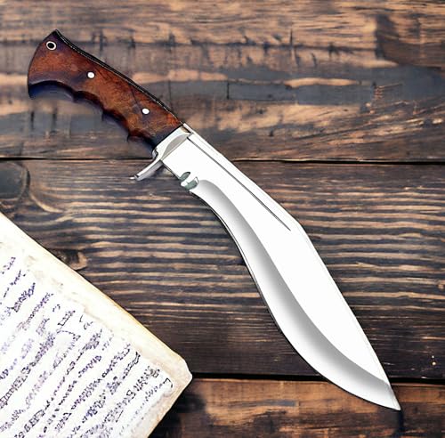 Poshland Fixed Blade Hunting Knife. Sturdy knife to last long fully hand-made with sheath included has been designed for exceptional performance - Survival, Camping, Tactical, and Outdoor Knife