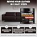 Leather Recoloring Balm - Scratch Repair & Color Restore Kit for Faded Leather, Leather Couch & Car Seats - 10OZ Leather Restorer Balm for Furniture, Auto Interior, Vinyl, Accessories (Dark Brown)