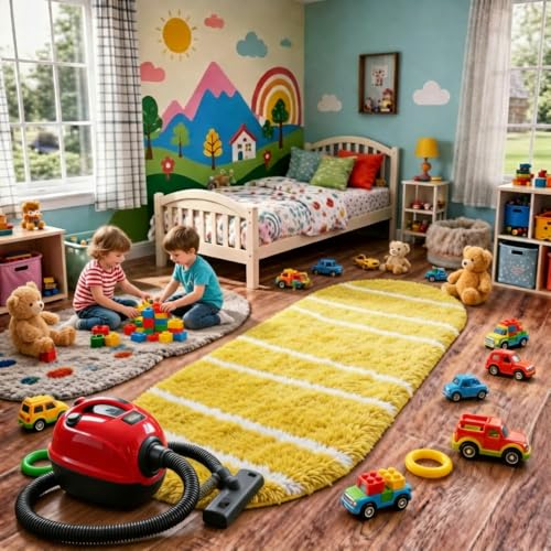 Image of Vasrug Luxury Soft Shaggy Bedside Ovel Rug - Geometric Design | Plush High-Pile Bedroom Carpet, Pack of 1 Pic, 2x4 Feet, (AA9)