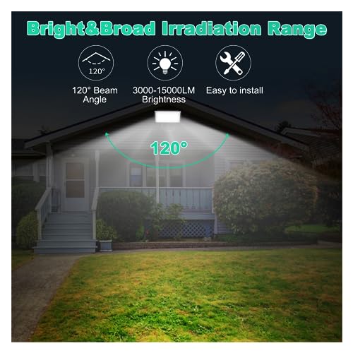 Projecteur LED extérieur 150W éclairage contre zones d'ombre - 3