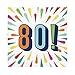 80th Birthday Burst Luncheon Napkins 16 Pieces