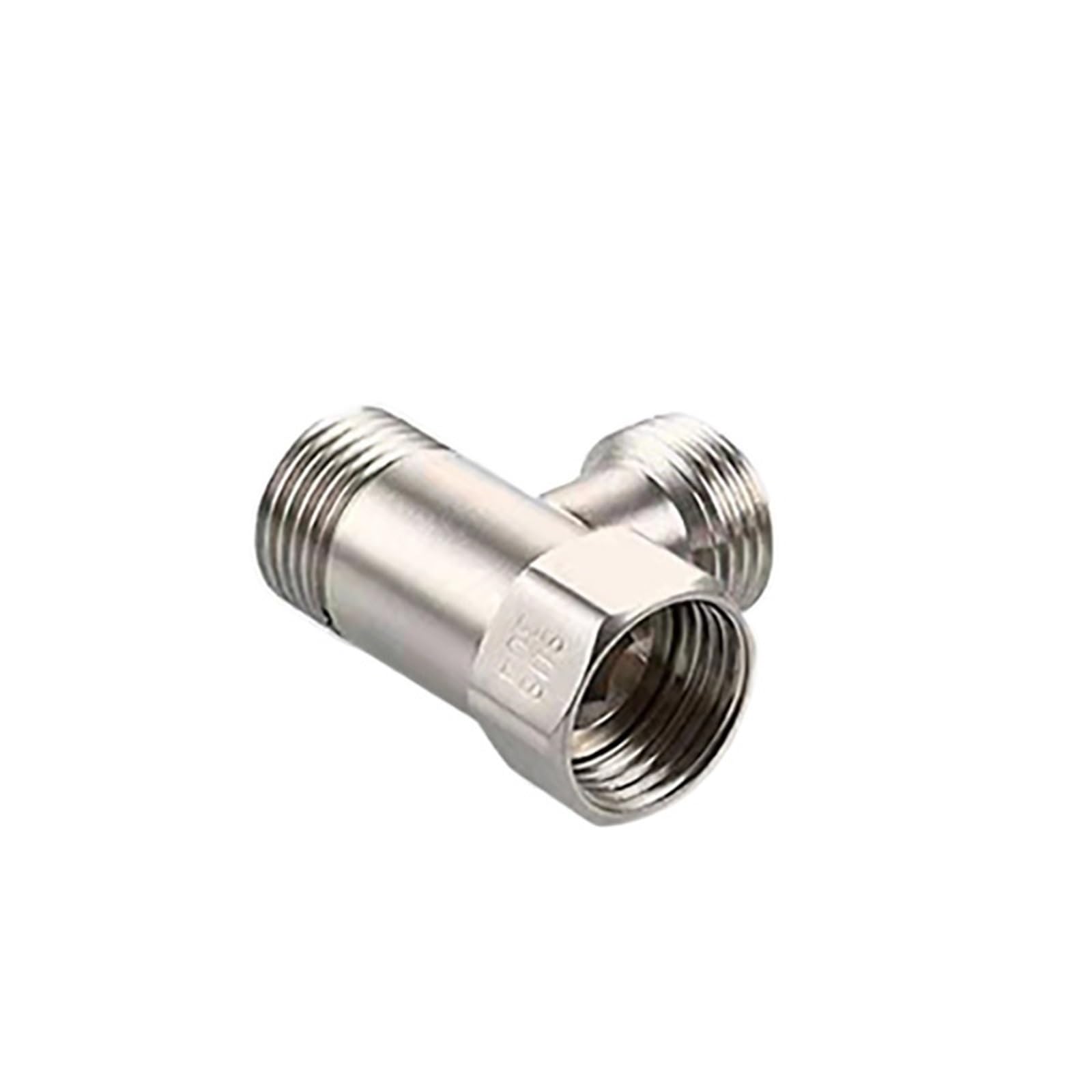 Hose Splitter G1/2" T-Valve for Toilet Diverter Valve T Adapter Bathroom Bidet Sprayer Shower Fitting 304 Stainless Steel for Bathroom