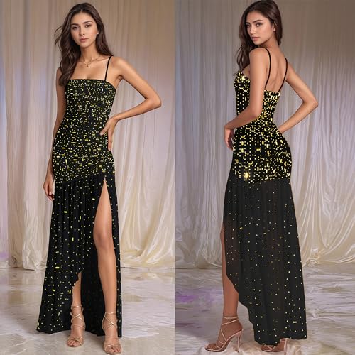 Image of PORRCEY Sexy Elegant Rhinestone Party Club Night Formal Dress for Women