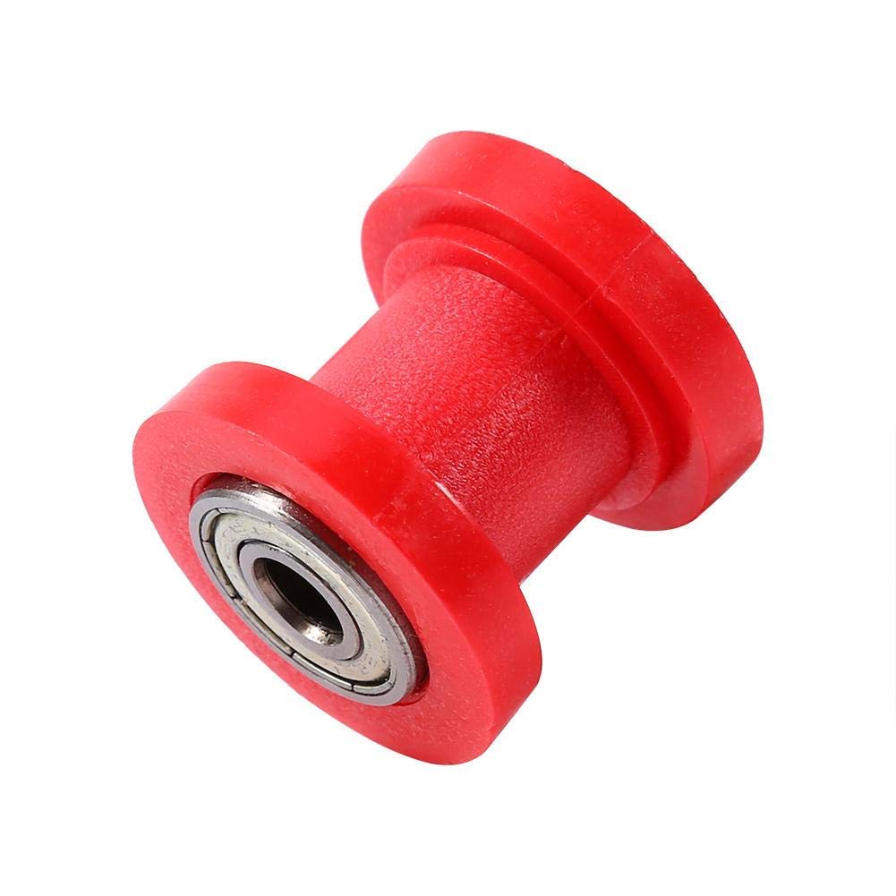 Rouleau De Chaîne 8mm Rouge Pour Moto, ATV, Quad, Go-kart - Galet Tendeur Et Guide De Transmission