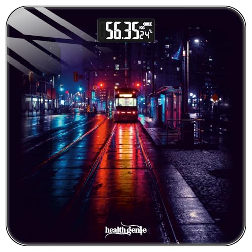 Image of Healthgenie Weight Machine for Body Weight Thick Tempered Glass LCD Display With 3 Years Warranty Weighing Scale Dawn Street