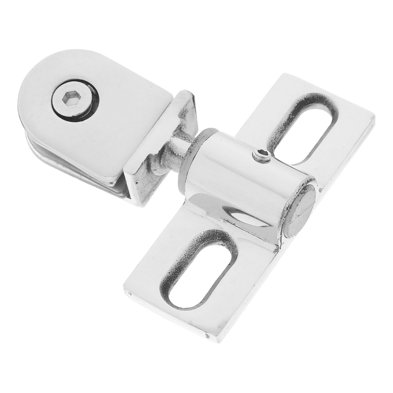 Charnière porte pivotante verre lourd acier inoxydable argenté pour douche et menuiserie