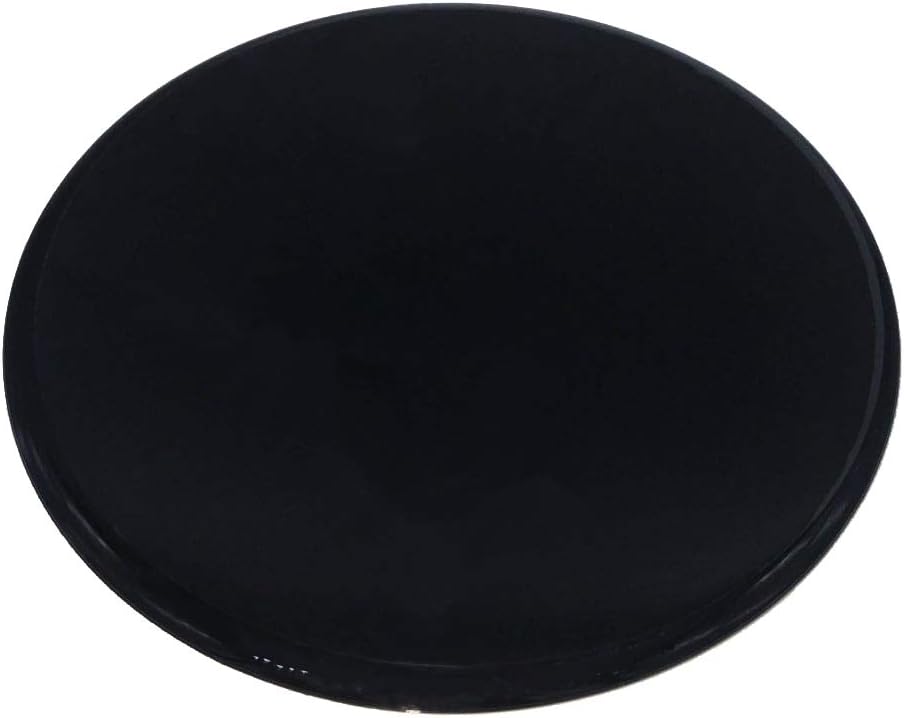 Top view of the azur car mount stand tray, a black circular disc.