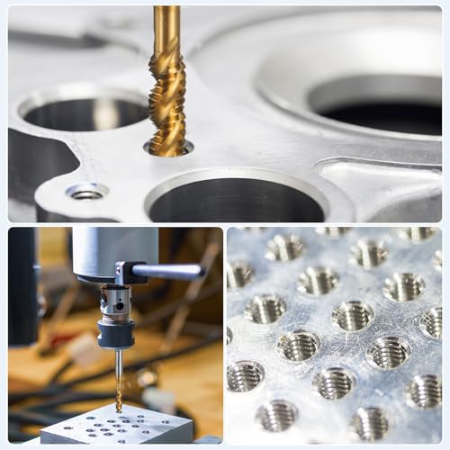 QUARKZMAN Britischer Gewindeschneider 5/16-18 BSW Gewindebohrer HSS6542 Hochwertiger Titanbeschichteter Maschinengewindebohrer - 1 Stück